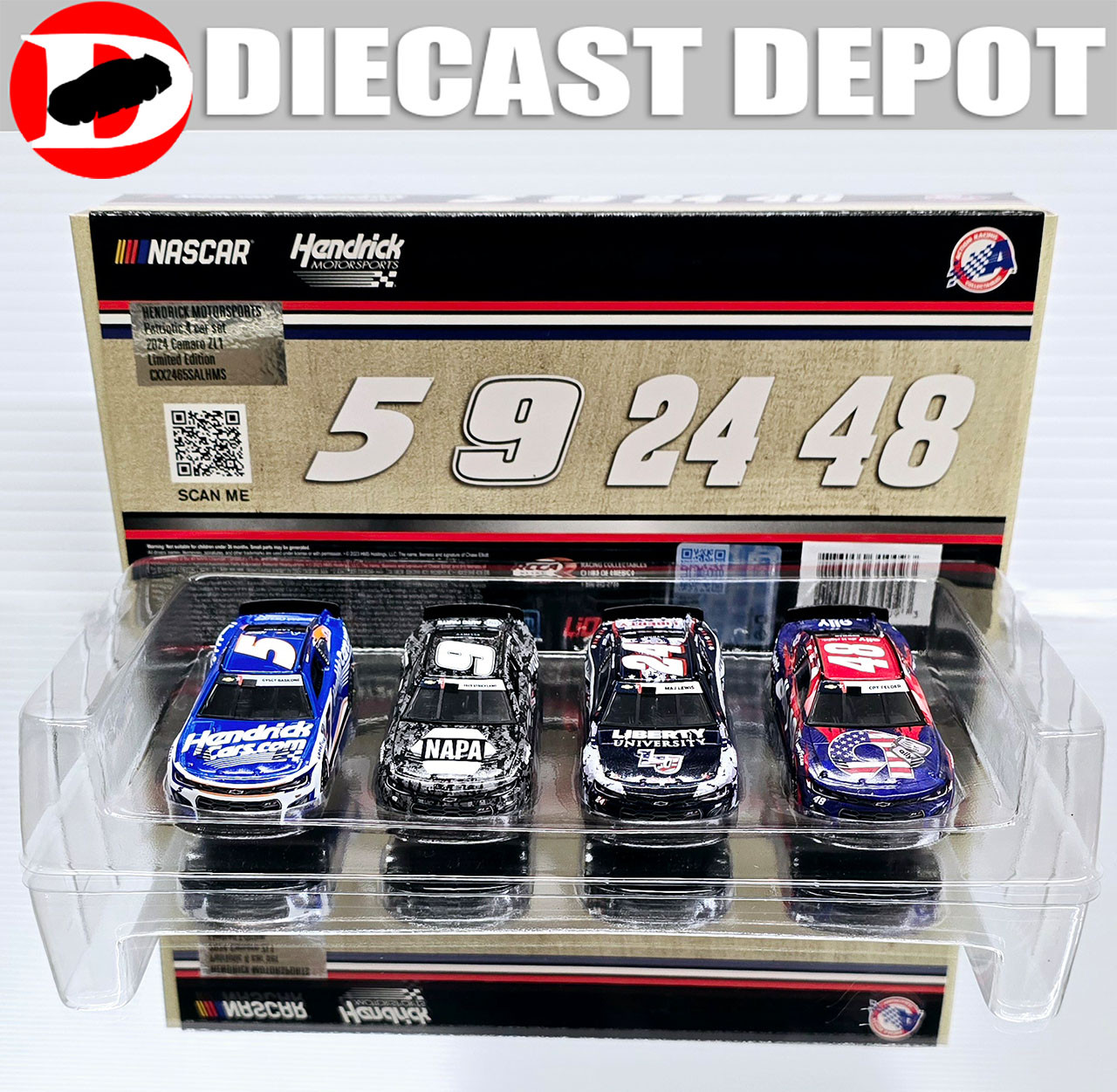 HENDRICK MOTORSPORTS 2024 SALUTES 4-PACK 1/64 ACTION DIECASTS