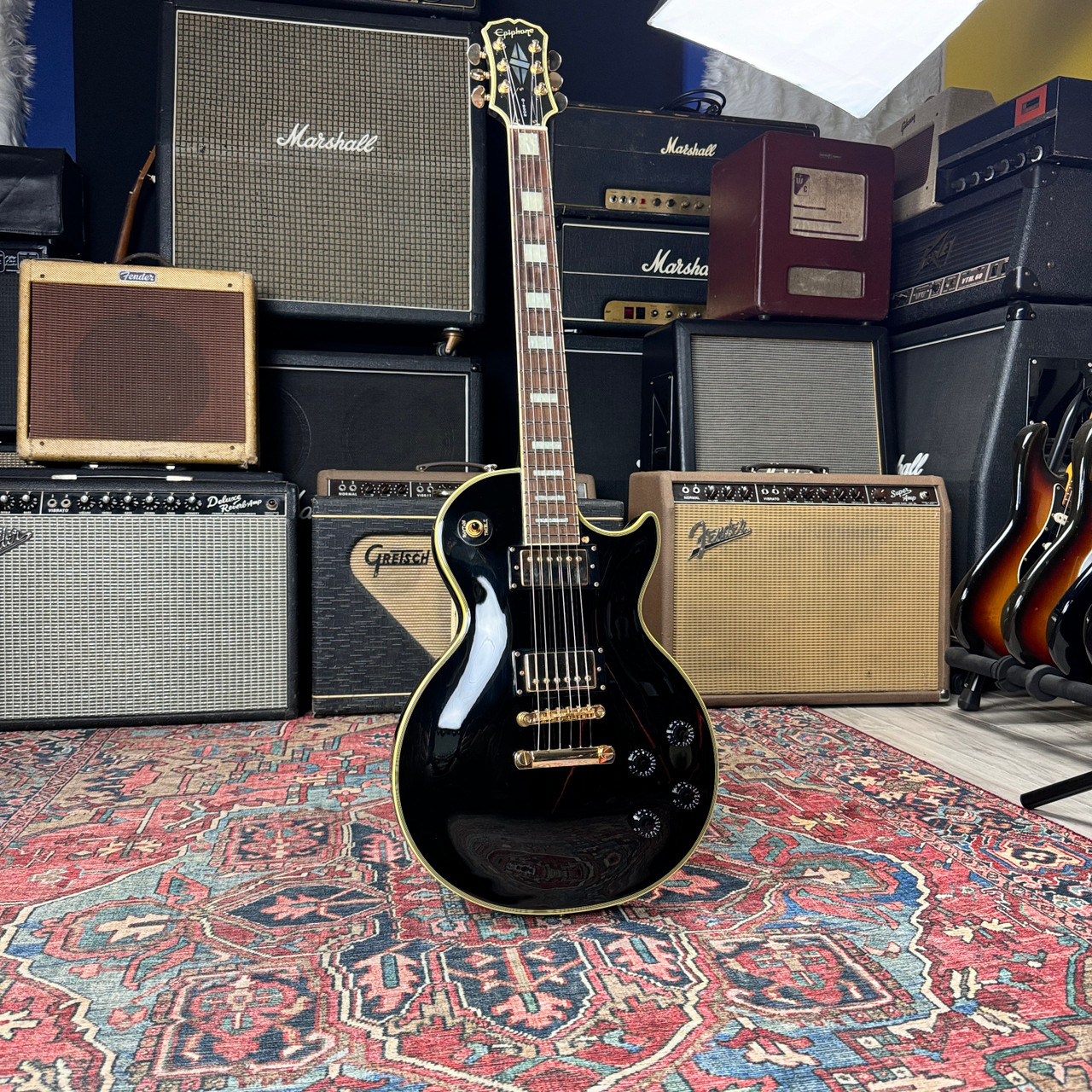 2003 Epiphone Les Paul Custom Black Beauty MIK Pro Setup