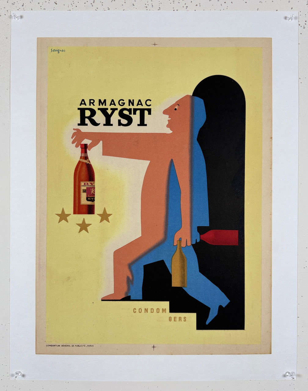 Armagnac Ryst Poster By Savignac Original 1939 French Liquor Ad