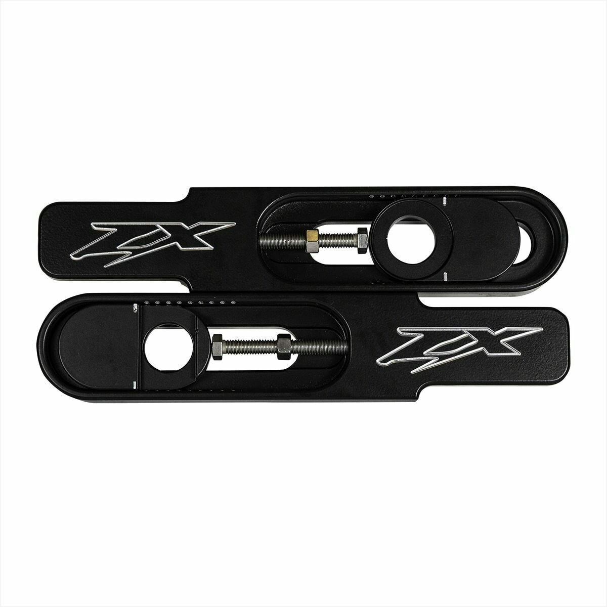 Kawasaki ZX-12R Swingarm Extensions - Black Finish - Engraved