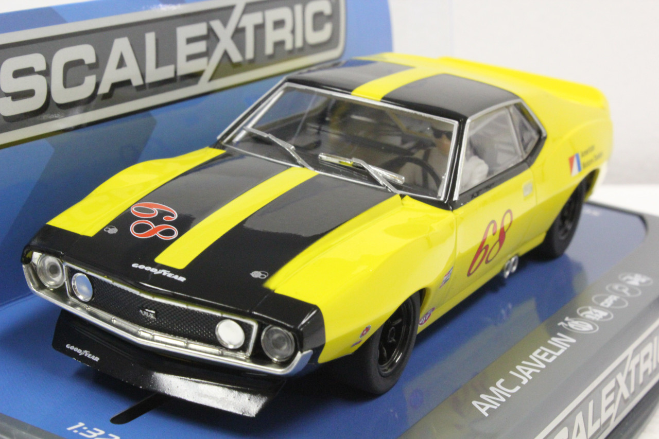 C3921 Scalextric AMC Javelin Trans Am Roy Woods, #68 1/32 Slot Car