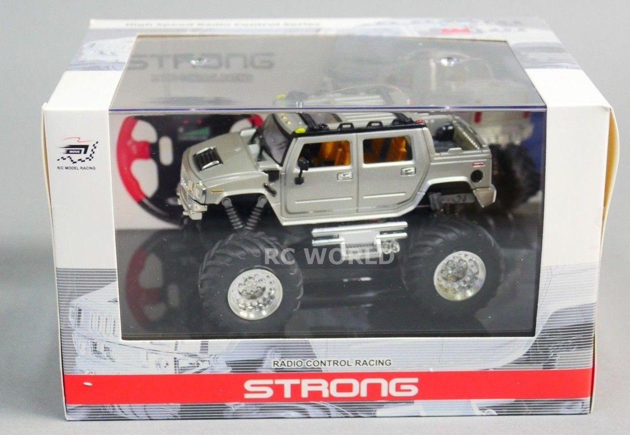 RC 1/43 Radio Control RC Micro Monster Truck HUMMER w/ LED Lights