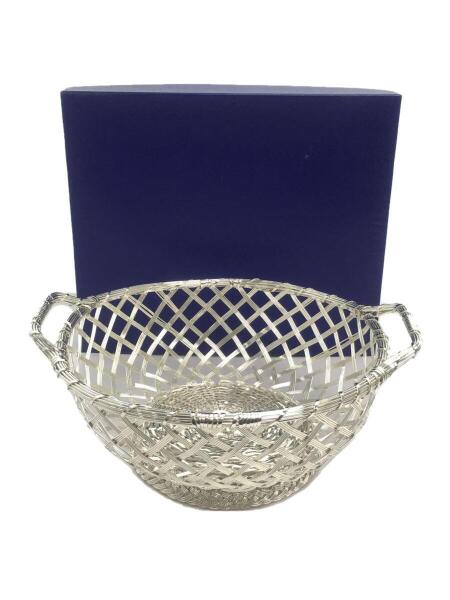 WAKO(ワコー) / 銀座和光 WAKO/銀仕上げ 手編みバスケット/元箱付