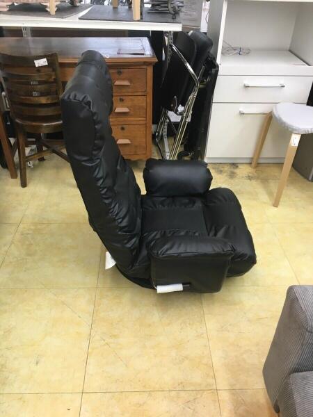 NITORI(ニトリ) / #座椅子/フェイクレザー/BLK/肘付き回転コイル座椅子