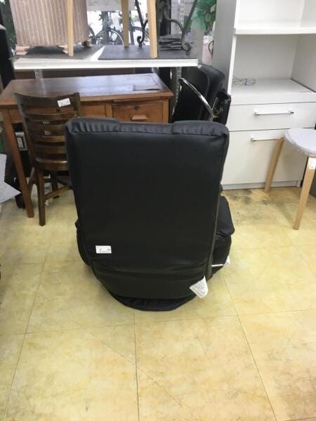 NITORI(ニトリ) / #座椅子/フェイクレザー/BLK/肘付き回転コイル座椅子