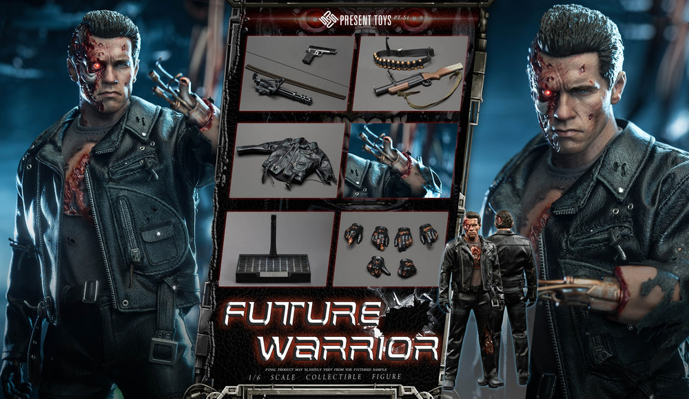 PRESENT TOYS SP51 T800 Future Warrior 1/6 Figure Deluxe