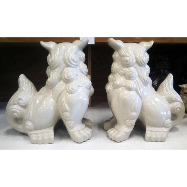 シーサー置物門柱白超特大琉球焼沖縄陶器沖縄伝統工芸全国送料無料