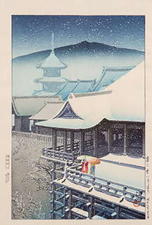 川瀬 巴水 Hasui Kawase 春の月（二宮海岸） | ONLINE STORE | Walls Tokyo