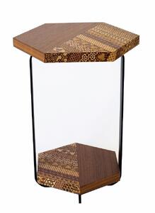 箱根寄木細工ミニテーブル ヘクサゴン［テーブル］ | 神奈川県箱根町