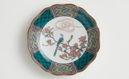 九谷焼 4.2号皿揃 花鳥絵変り（5枚セット） a01 民芸品 工芸品 お皿 豆
