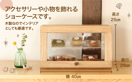 ショーケース（高さ25㎝ 幅40㎝ 奥行29㎝）小物入れ 棚 収納