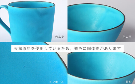 瑞光窯-ZUIKOU-】プレート L ペアセット(ターコイズブルー/青)｜京都