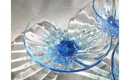 ガラス作家 池本美和＞器「水の瞬き」 吹きガラス 硝子 ガラス 皿