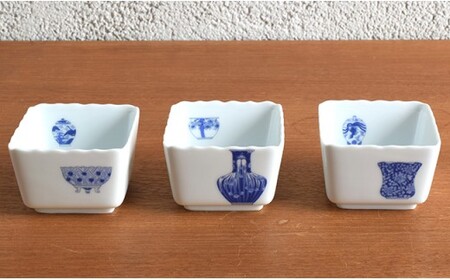 深川製磁 【有田焼】ブルーチャイナ 桔梗小付揃 A50-125 | 佐賀県有