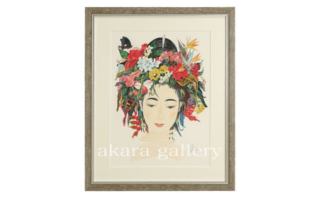 名嘉睦稔】リトグラフ作品「花冠（カカン）」 | 沖縄県読谷村