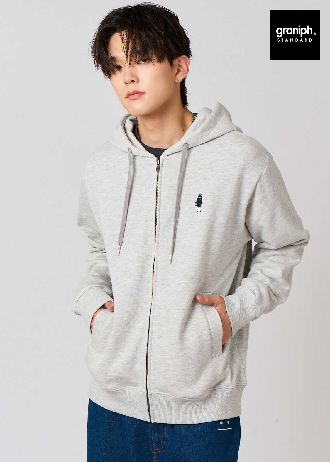 ビューティフルシャドージェントルメン｜裏毛ジップパーカー｜ユニ