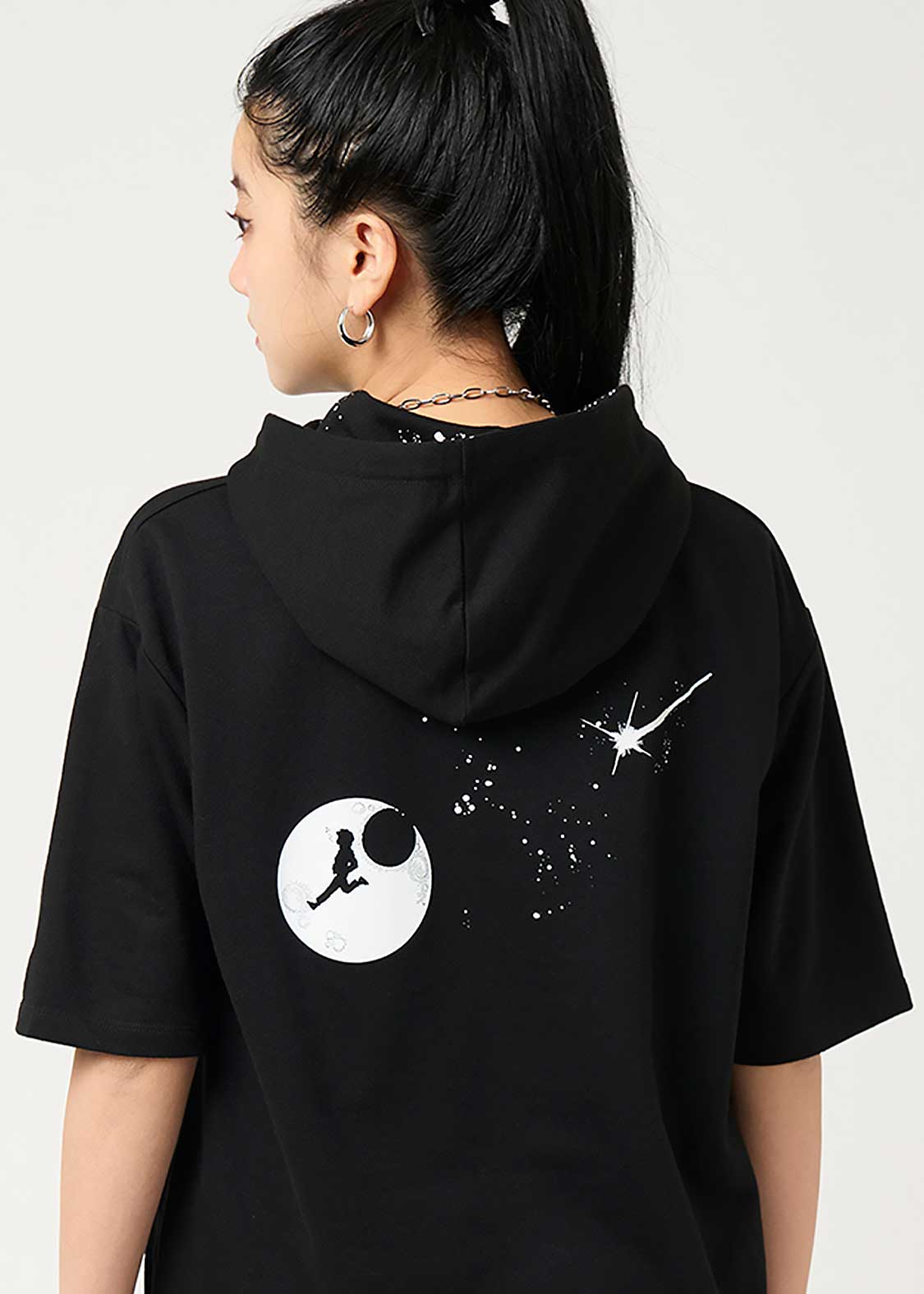 夜の散歩｜ビッグシルエット半袖パーカー｜ユニセックス｜グラニフ