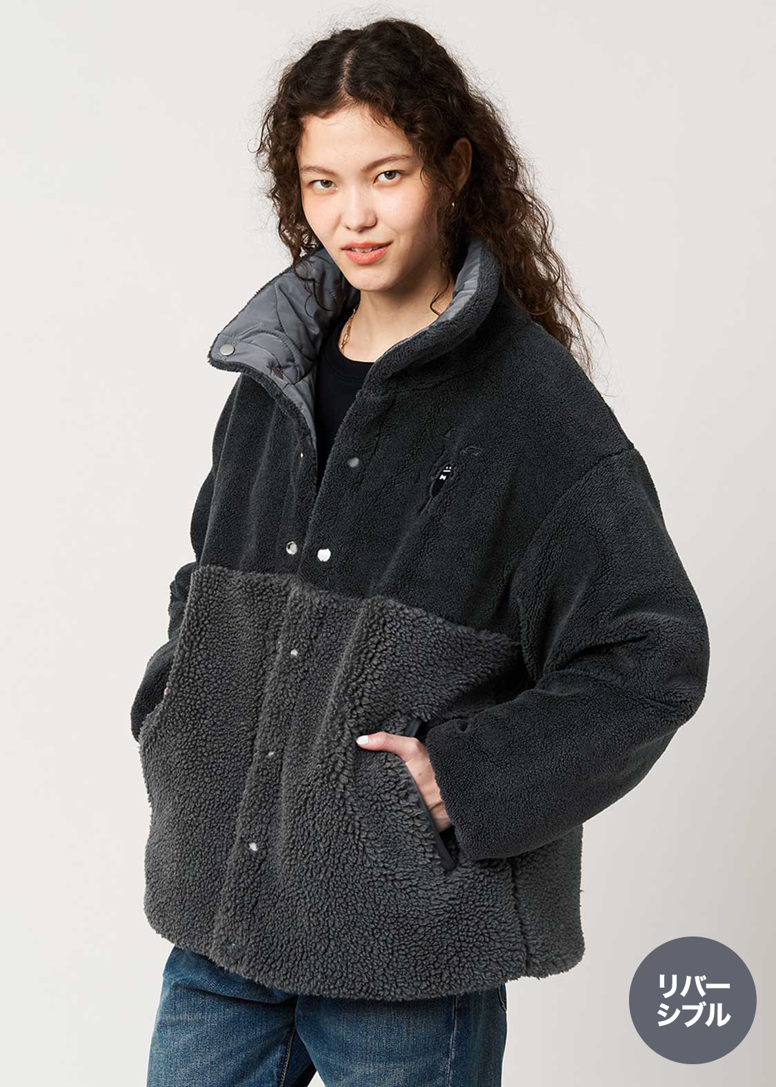 ビューティフルシャドーオーケストラ｜ボアリバーシブルブルゾン｜ユニ