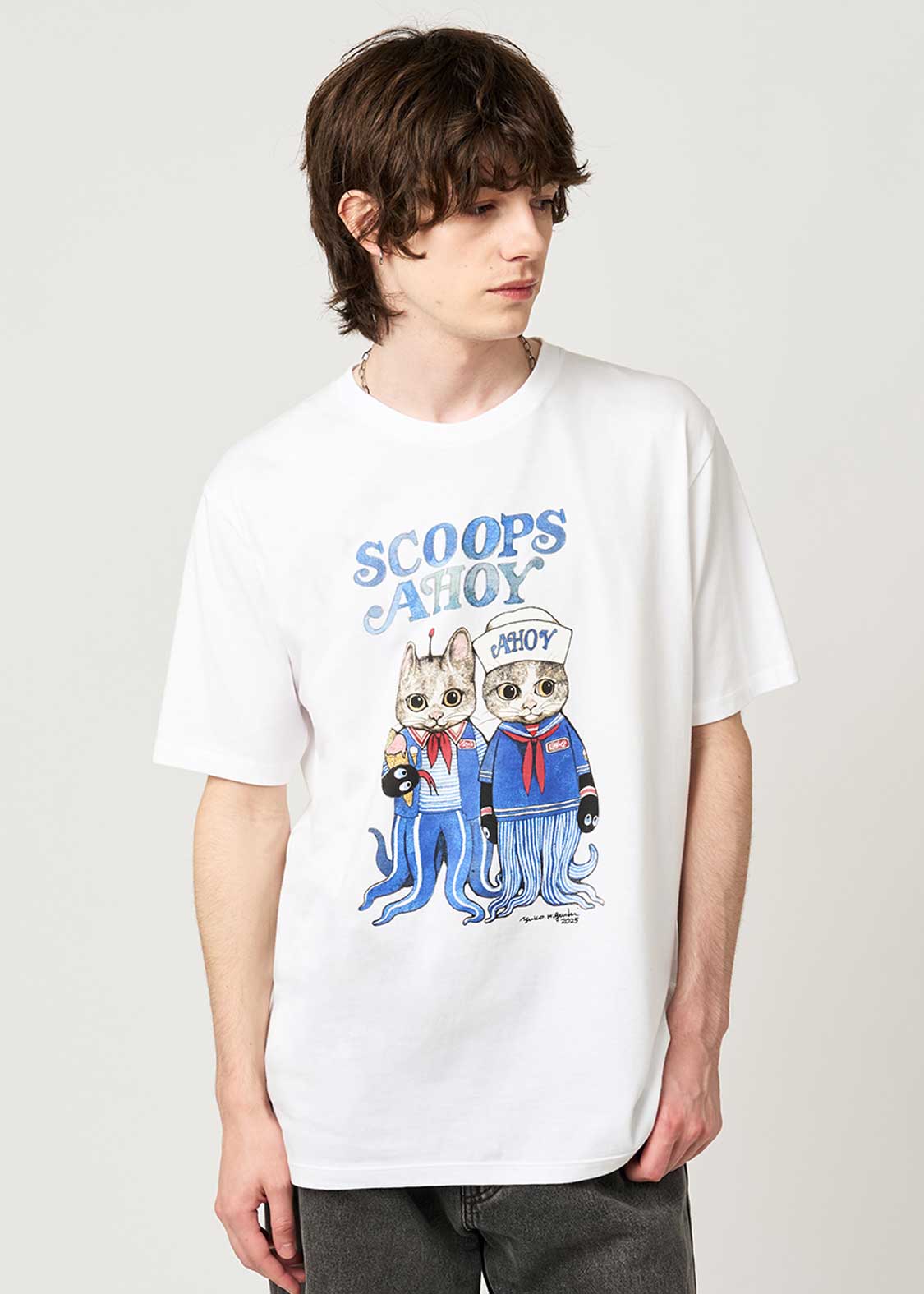 SCOOPS AHOY drawn by ヒグチユウコ｜Tシャツ｜ユニセックス｜グラニフ
