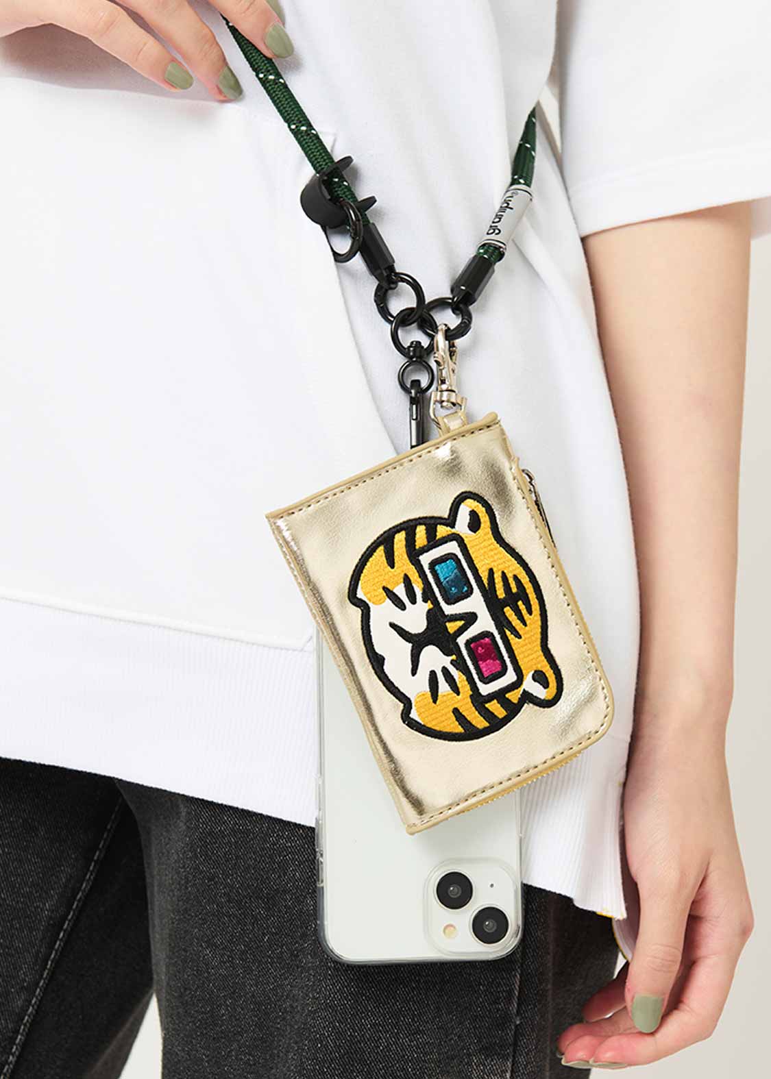 オーサムタイガー 3Dグラス｜カスタムフラットポーチ｜ユニセックス