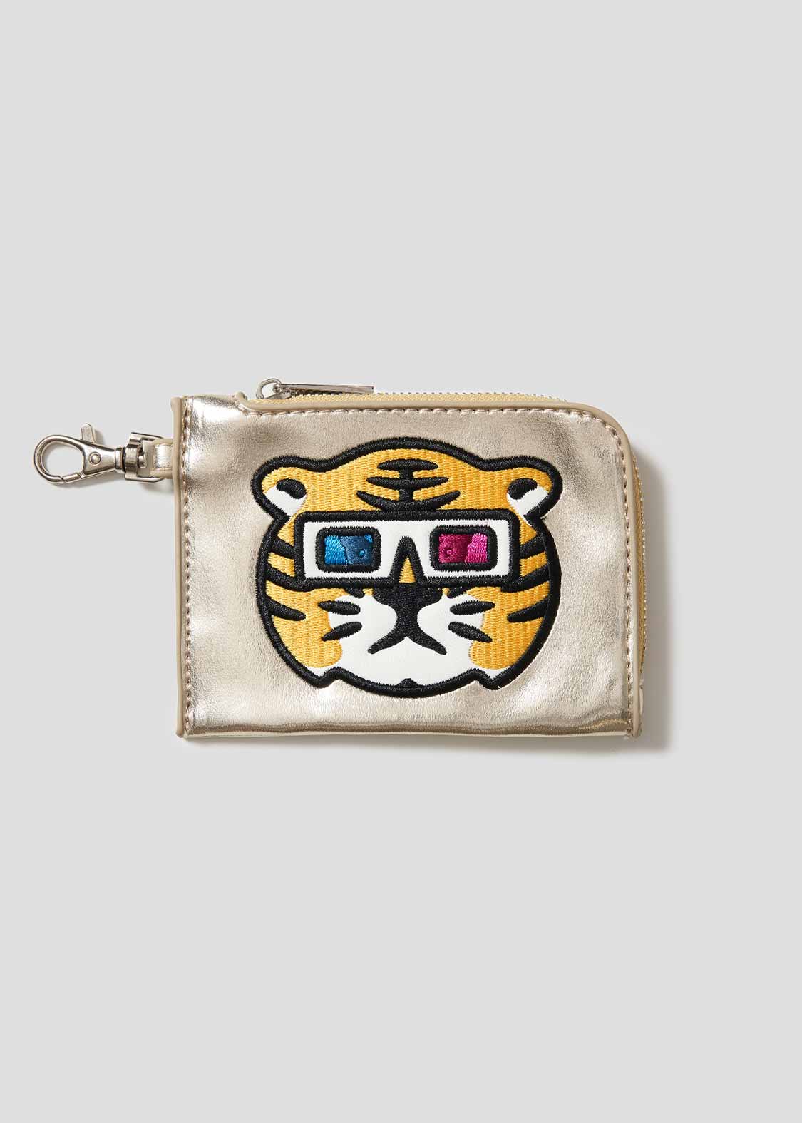 オーサムタイガー 3Dグラス｜カスタムフラットポーチ｜ユニセックス