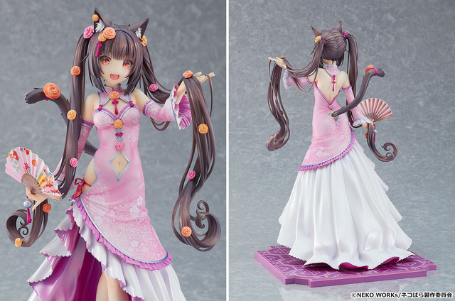 ネコぱら」水無月家の双子ネコ、ショコラとバニラが中華ロリータ姿で