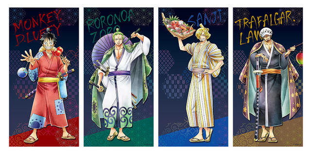 ワンピース」ワノ国姿のルフィ、ゾロ、サンジ、ローと秋祭り！ 洗える