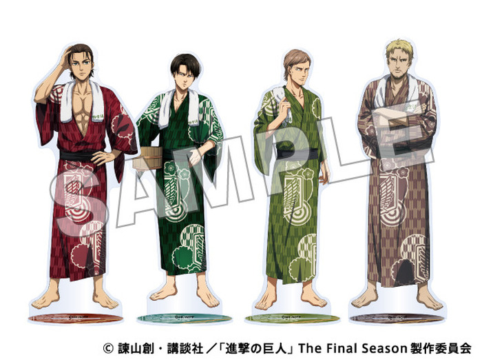 進撃の巨人」極楽湯コラボ第2弾！ 描き下ろしグッズからコラボ館内着