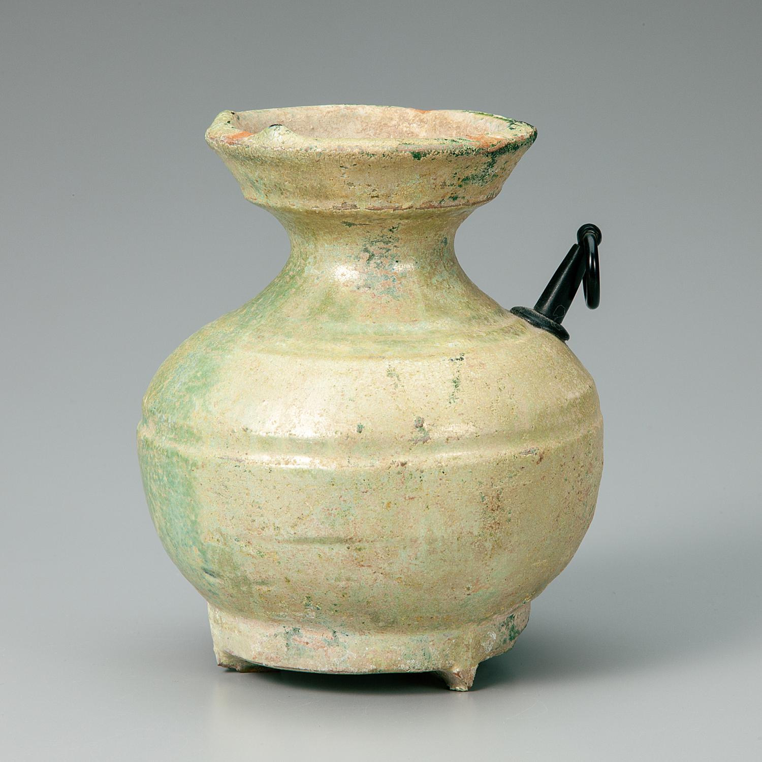 漢緑釉銀化壷 壺中居旧蔵｜茶の美