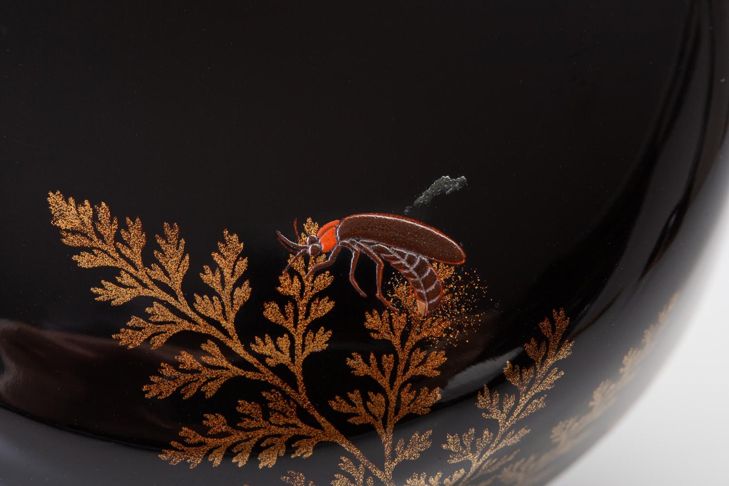 守屋松亭 蛍棗 共箱｜茶の美