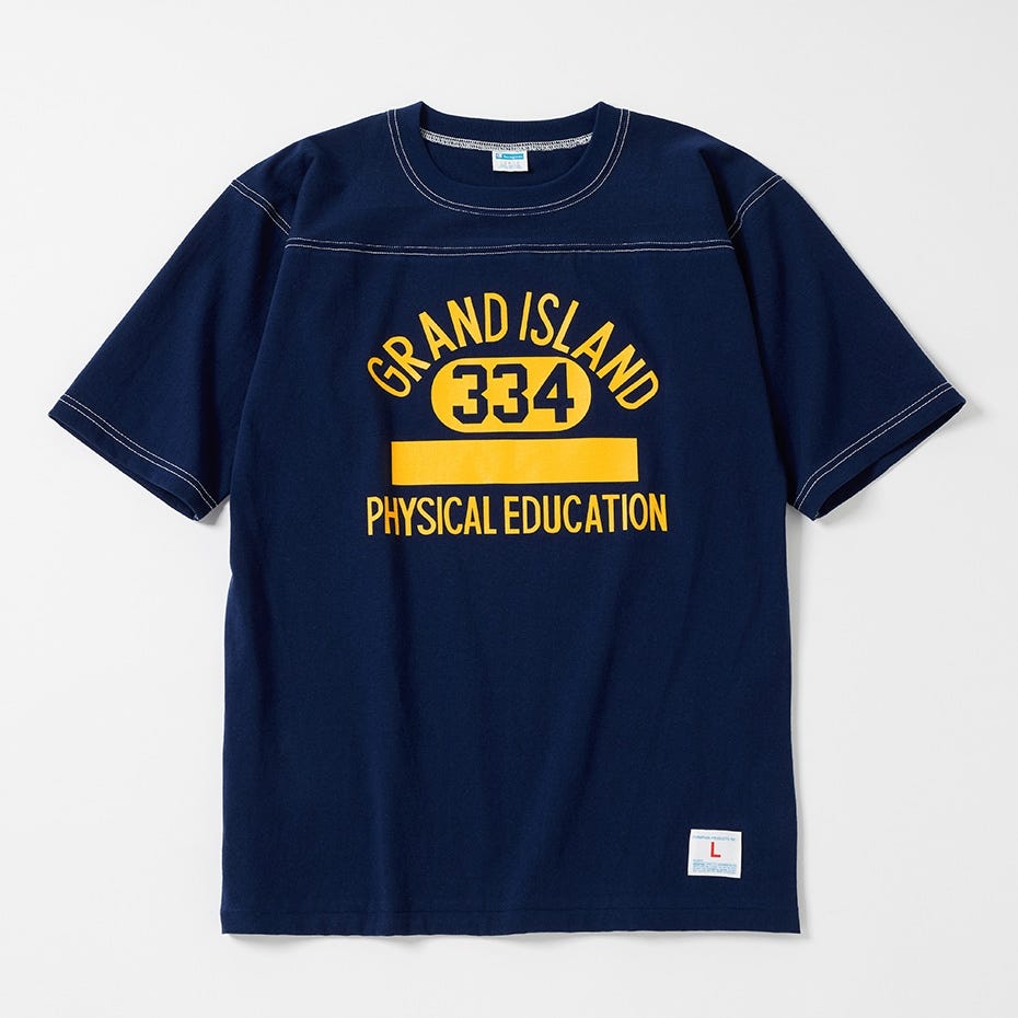 Eve UCロゴ スポーツTシャツ ネイビー L QB 1/4スリーブフットボールT