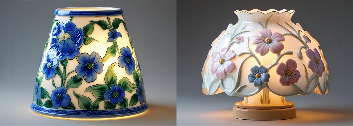 温かみある陶器ランプシェードをカフェやショップのインテリアにプラス