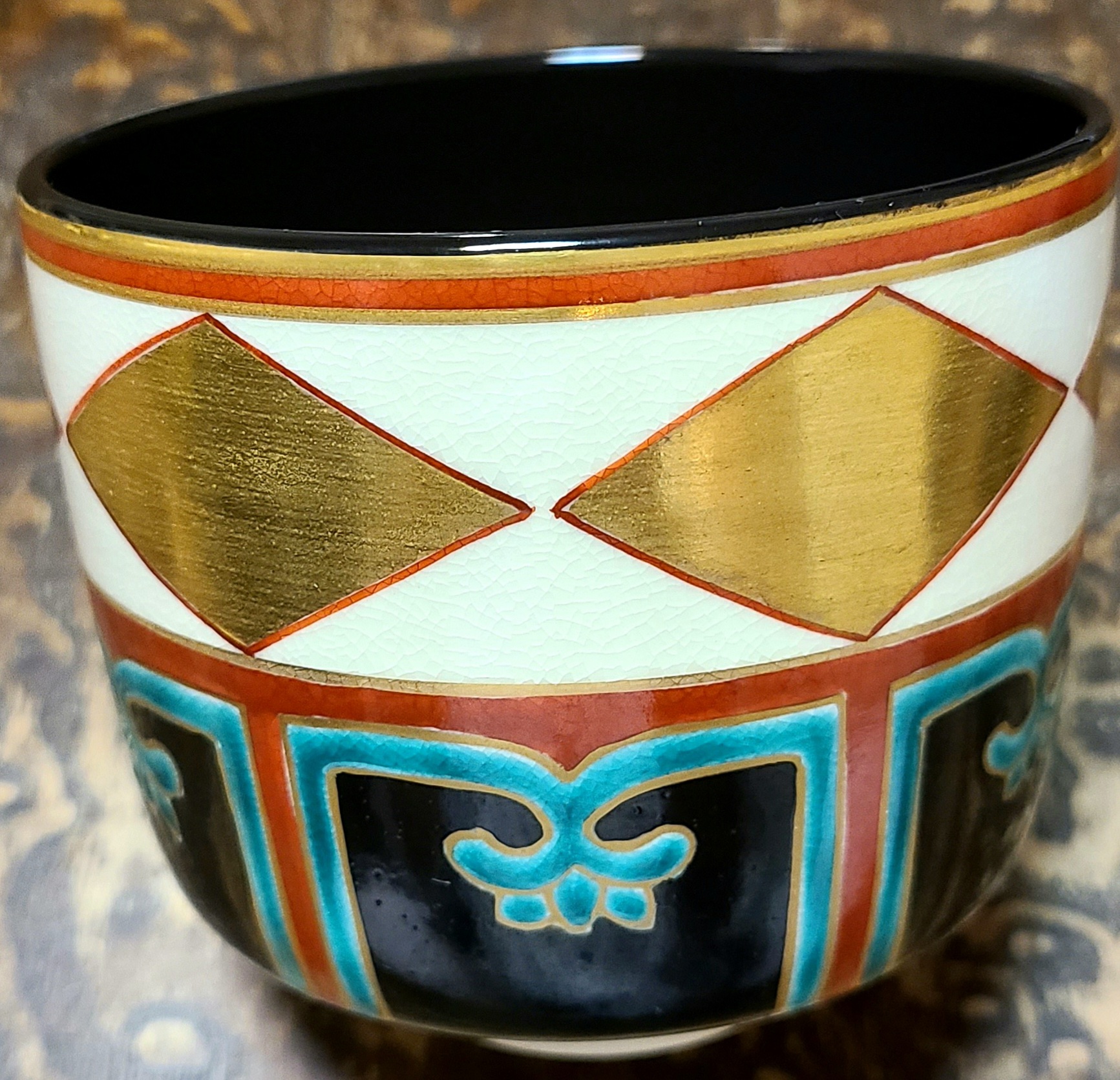 色絵金銀菱文重茶碗 | 茶の湯辞典