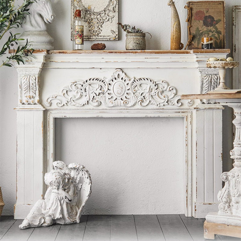 Chanté公式｜マントルピース 彫刻 伝統的 シャビーシック アンティーク