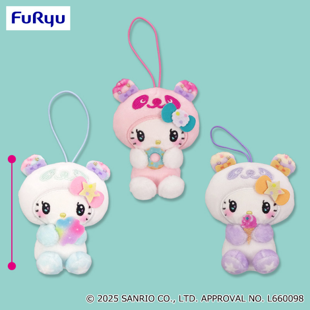 パンダ ハローキティ ゆめかわミントカラー マスコット プライズの商品