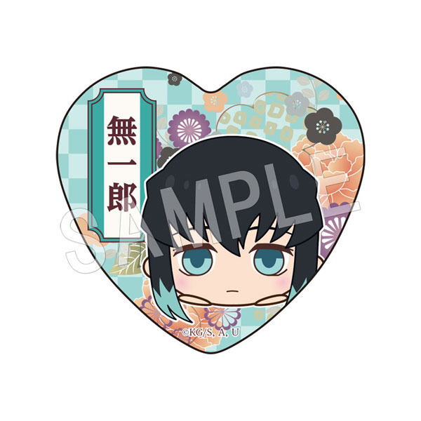 鬼滅の刃「まめころりん」新作 時透無一郎のハート缶バッジが付いて