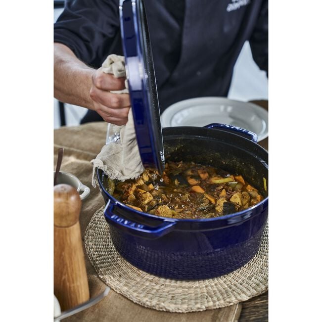 ストウブ 鋳物ホーロー鍋 ピコ・ココット 28 cm, ラウンド, グラン