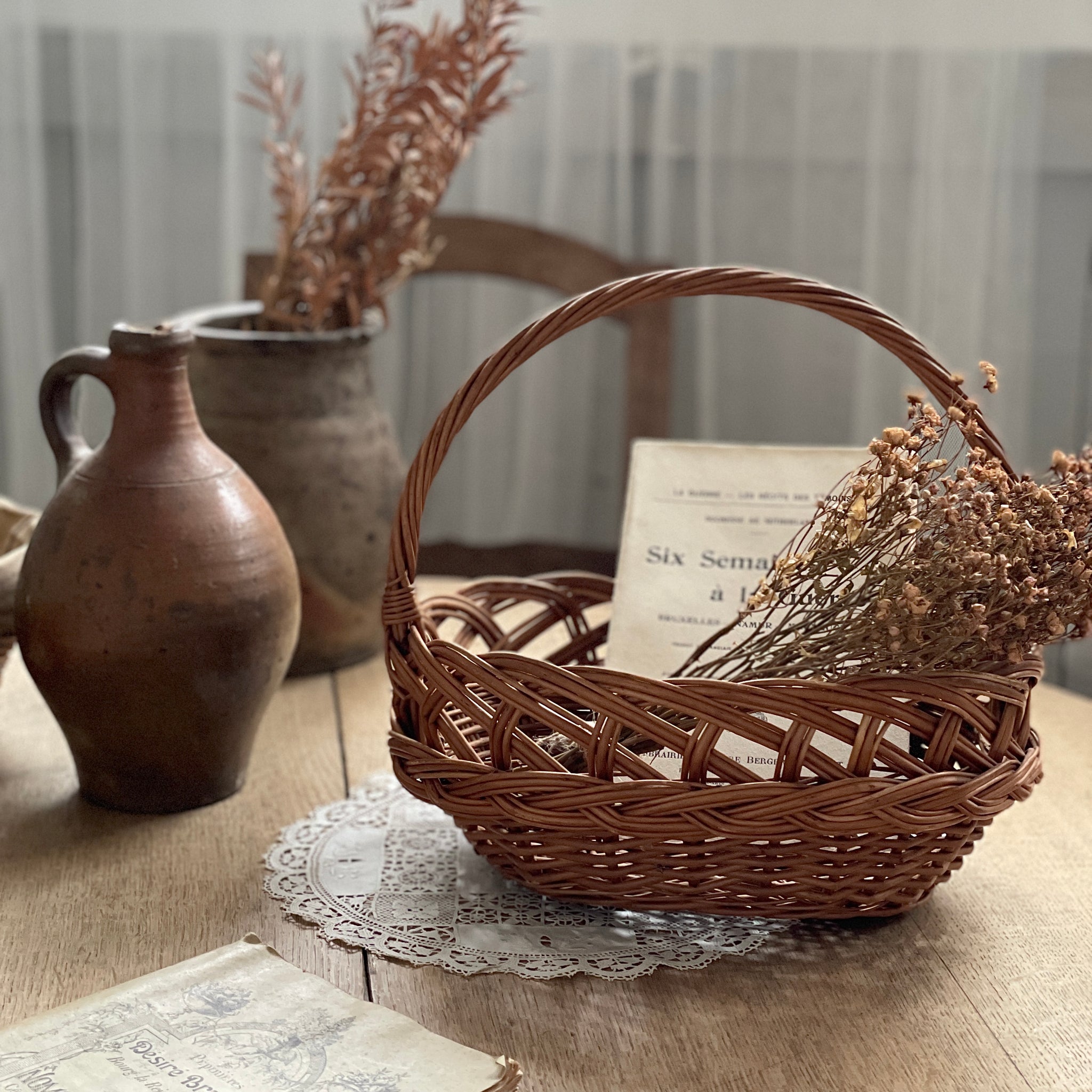 小ぶりなサイズが可愛いパニエ（横幅30cm） フランスアンティーク