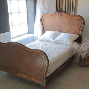 1900年-1920年代ウォールナット材セミダブルサイズベッドff241181