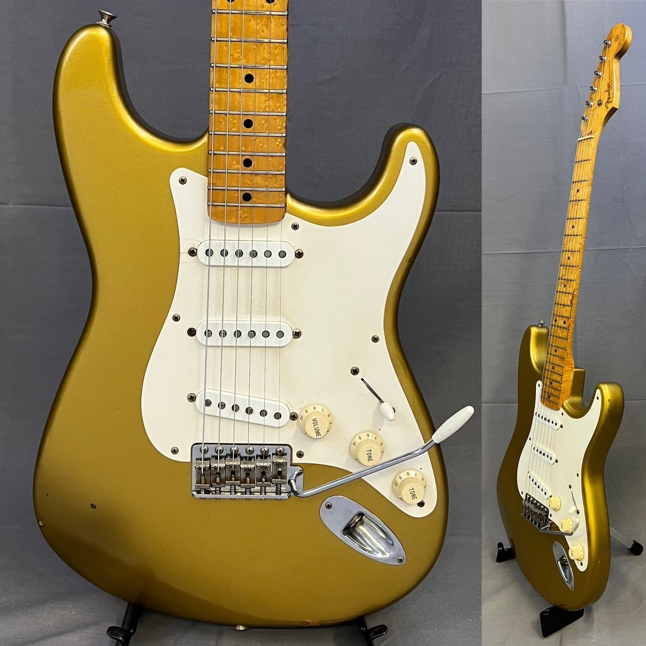 Fender Custom Shop 1955 Stratocaster Gold 1995年製 買取ました