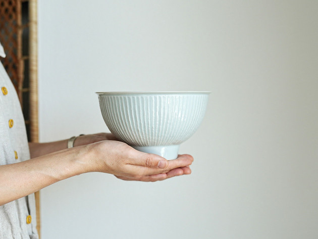 阿南維也 白磁鎬大碗