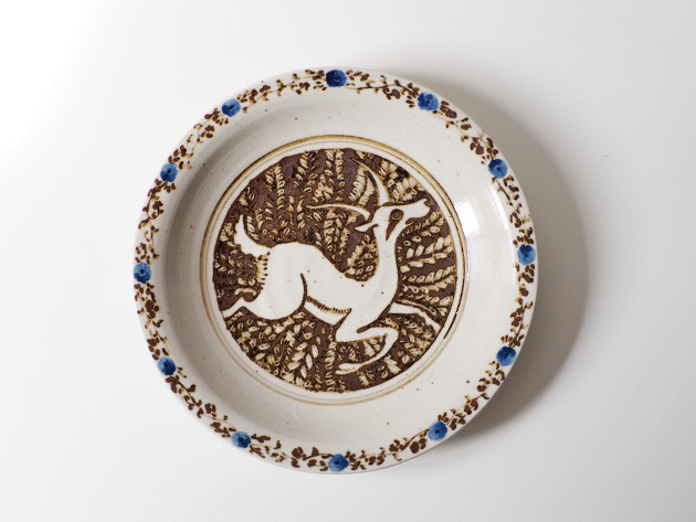 沼田智也 鹿草文9寸皿
