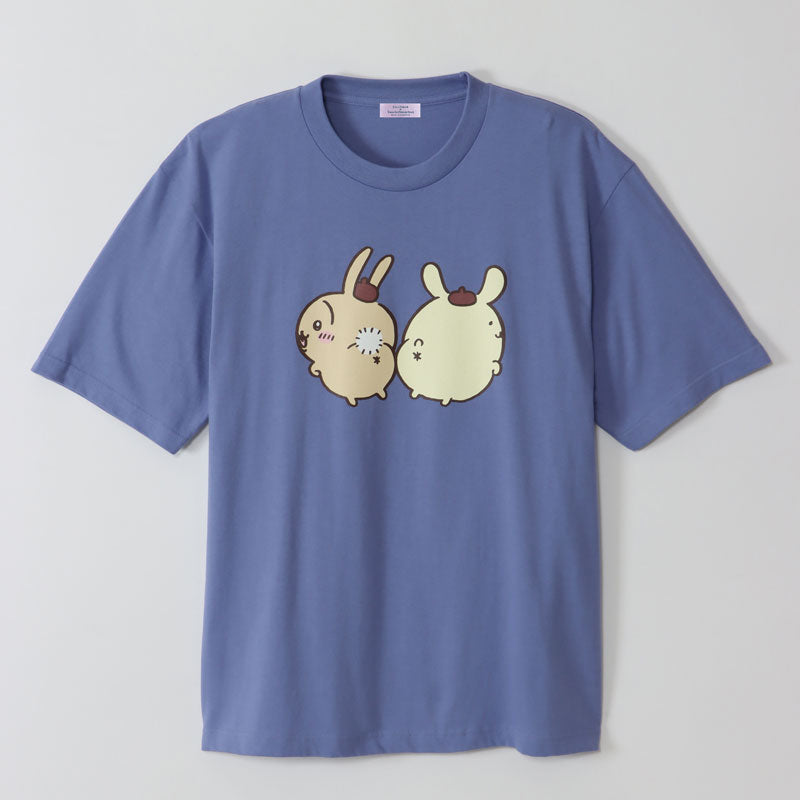 ちいかわ×サンリオキャラクターズ ビックTシャツ うさぎ×ポムポム