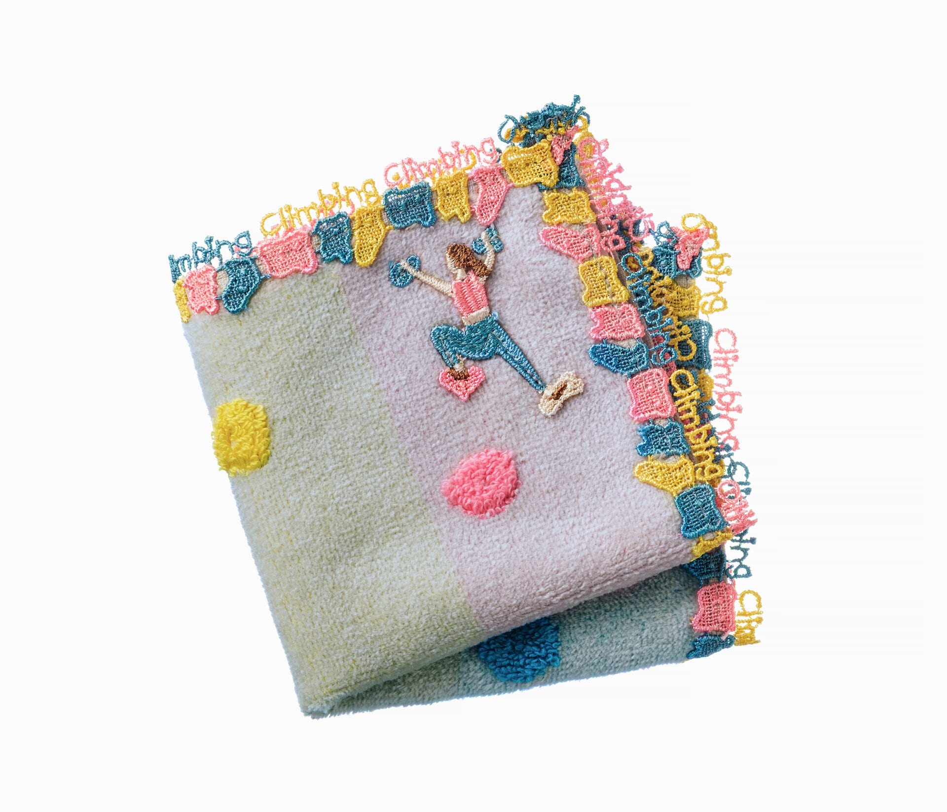 シーズンタオルハンカチ/ボルダリング（ピンクMIX） | 横浜元町 近沢