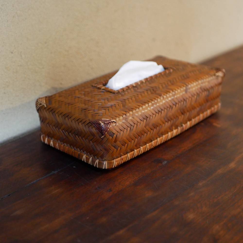 網代編み 竹のティッシュボックス | 竹巧彩 | 公式ウェブサイトｰ竹の