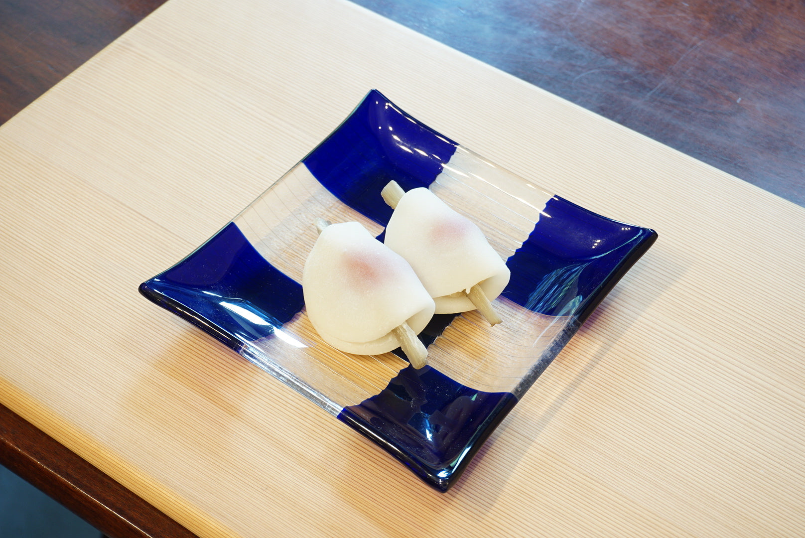 ムラーノガラス（ベネチアングラス）〈プレート／正角皿〉「江戸小粋