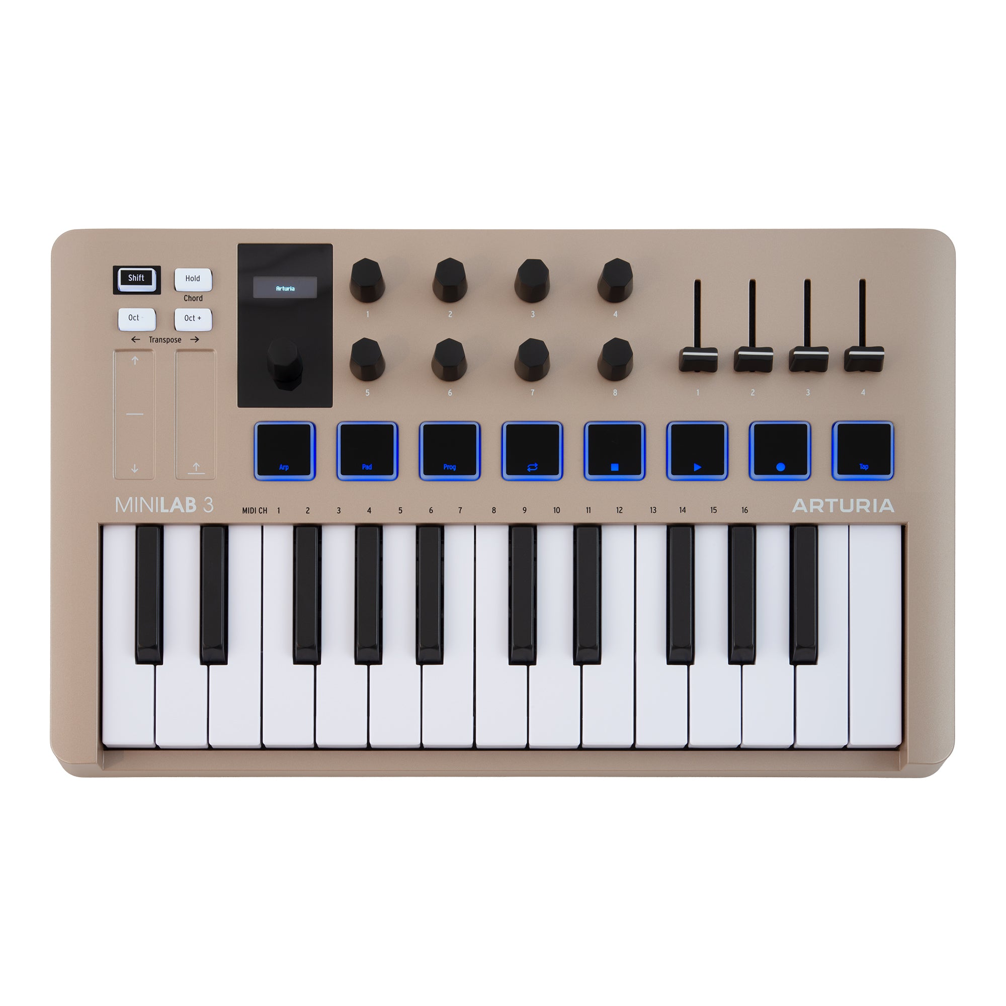 Arturia MiniLab 3 Champagne Universal MIDI Controller – Chuck