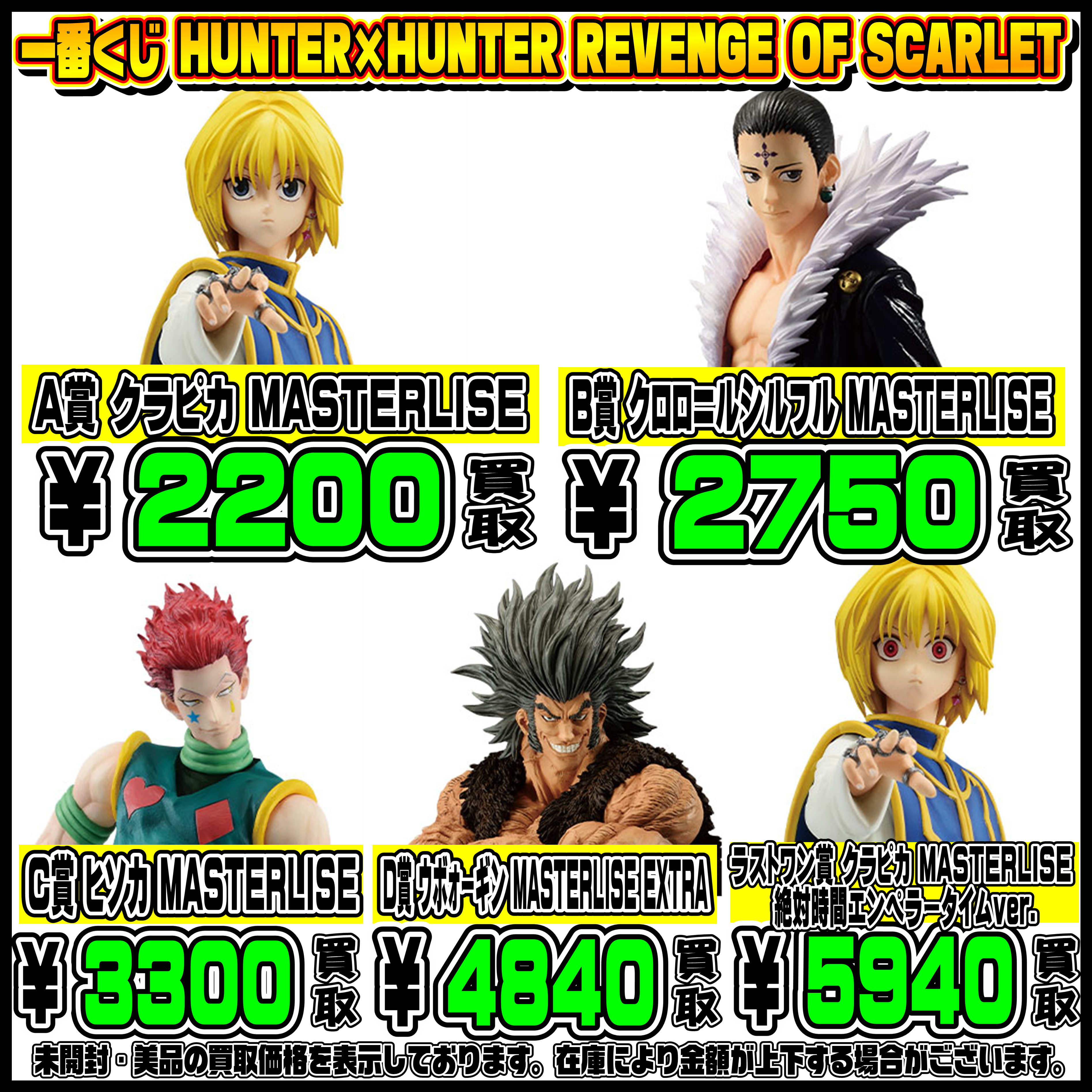 最新一番くじ買取表更新しました！ 6/17 ワンピース・ドラゴンボール