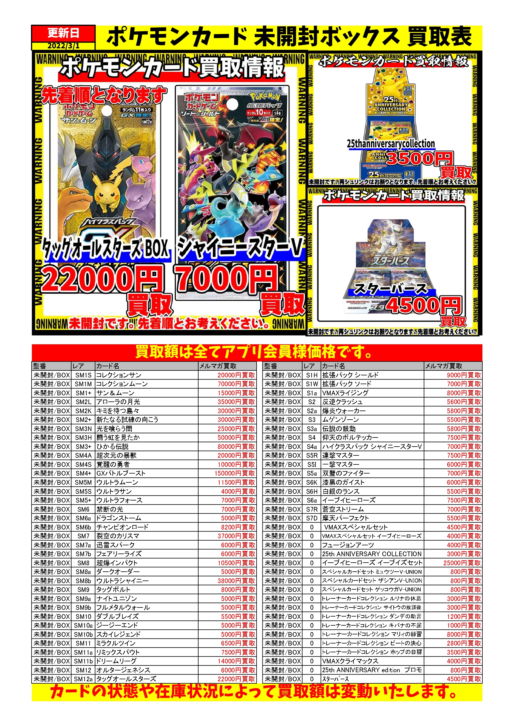 ポケモンカードBOX強化買取情報！！！！！ | 千葉鑑定団中央店