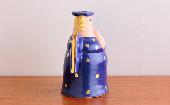 Lisa Larson/リサ・ラーソン/キャンドルホルダー/エンジェル/ブルー